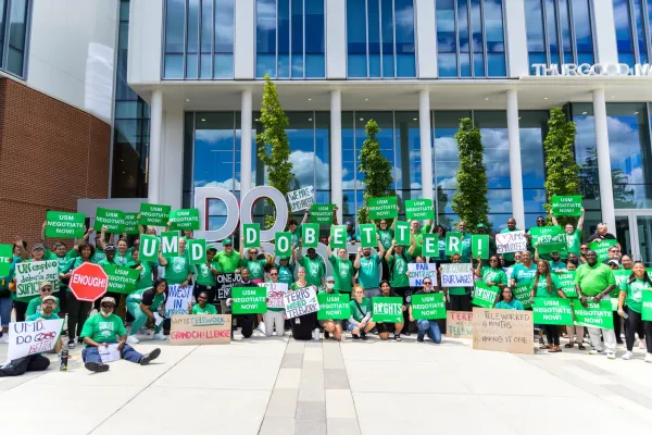 AFSCME Maryland members rally at the University of Maryland College Park