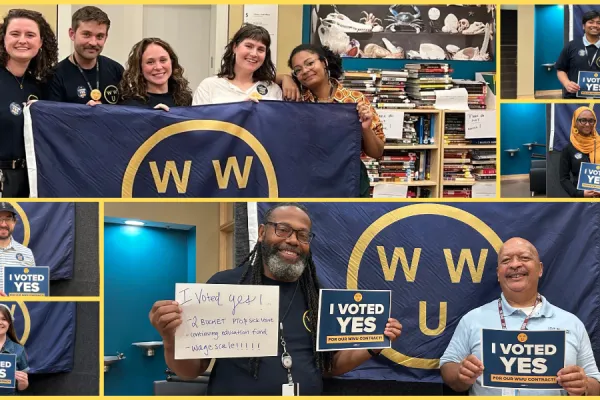 Members of Walters Workers United celebrate their successful ratification vote