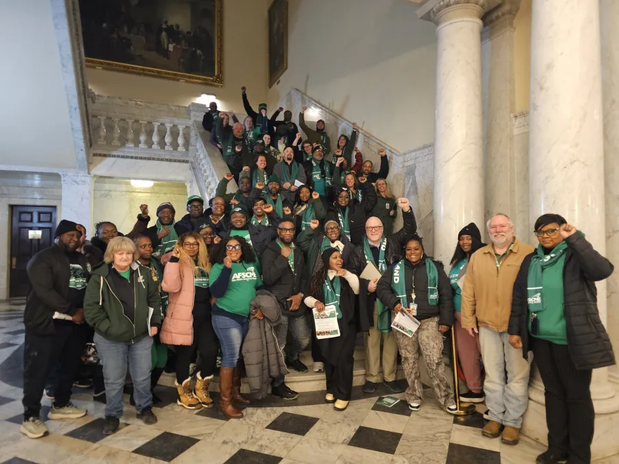 Group photo from first 2026 AFSCME Maryland Lobby Night
