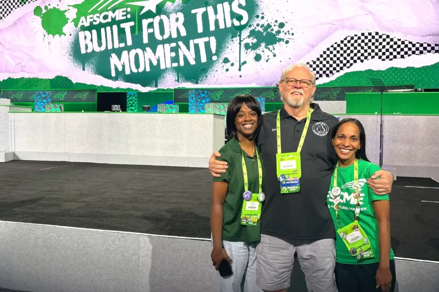 AFSCME Maryland Leadership Team: Cherrish Vick, Jack Hughes and Sabeela Ally