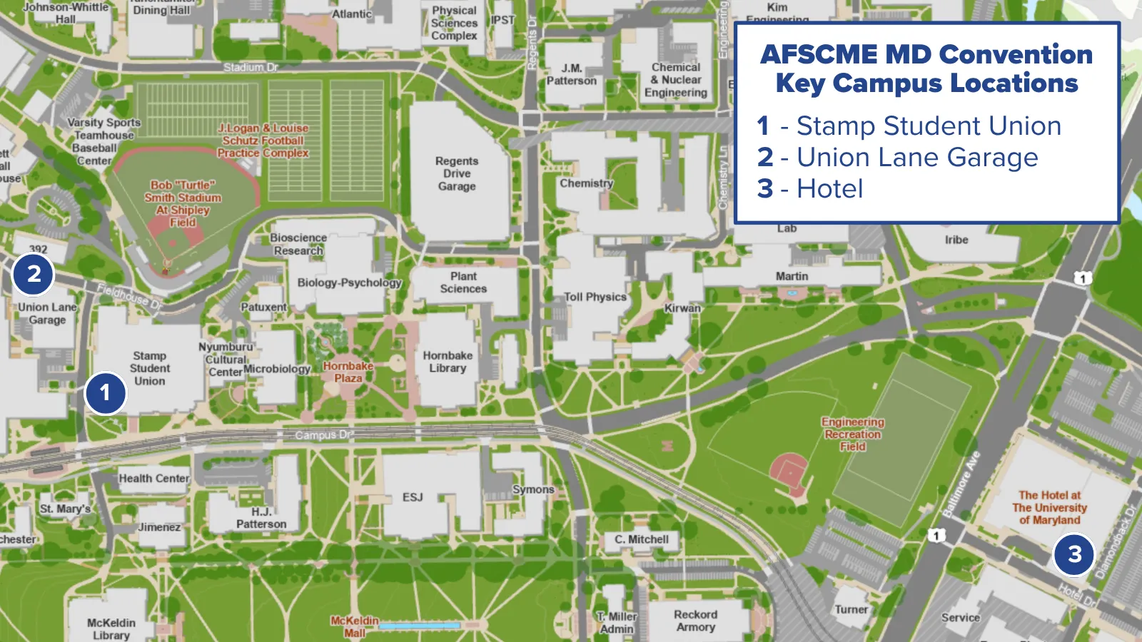 Map of the UMD Campus
