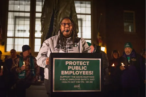 Protect Public Employees vigil