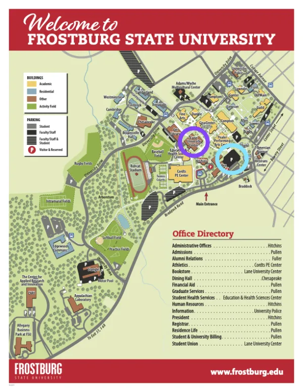 Frostburg State University map